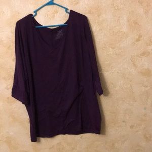 Comfortable and cute plus size purple tunic
